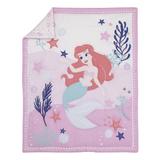 Disney The Little Mermaid Ariel Cute by Nature Star Fish & Coral Reef 3 Piece Crib Bedding Set Polyester in Indigo/Pink, Size 24.0 W in | Wayfair
