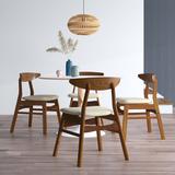 Wade Logan® Aribold Side Chair Set Of 4 Upholstered/Fabric in Brown, Size 29.7 H x 21.3 W x 20.3 D in | Wayfair A19E6A4B8A454C779D5BEAEA633FF1F2