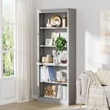 Red Barrel Studio® Chyenna 71.25" H Bookcase w/ 5 Display Storage Shelves Wood in White, Size 71.25 H in | Wayfair 6710ACE169894E75BC96DEB12C7F285B