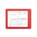Leather Vaccine Card Holder - Red