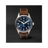 IWC Schaffhausen - Pilot's Mark XVIII Le Petit Prince Edition Automatic 40mm Stainless Steel and Leather Watch, Ref. No. IW327004 - Men - Blue