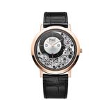Men's Altiplano 18K Rose Gold Alligator Strap Watch - Black Rose Gold