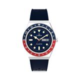 Men's Q Diver Synthetic Strap Watch - Blue