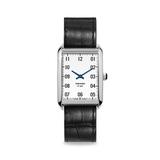 No. 001 Stainless Steel Dial, 30 x 44mm, with Alligator Strap - White Black