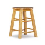 Counter & Bar Stool With Round Seat by Linon Home Décor in Natural (Size 24")