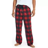 Nautica Men's Sustainably Crafted Plaid Fleece Sleep Pants, Red, Large