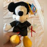 Disney Toys | Mickey Mouse Graduate Stuffed Animal | Color: Black | Size: 8x 6