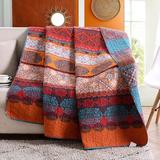Urban Outfitters Bedding | Cotton Boho Fall Throw Blanket | Color: Orange/Red | Size: Os