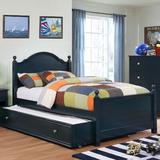 Viv + Rae™ Halley Solid Wood Platform Bed w/ Trundle Wood in Blue, Size 44.25 H x 80.5 D in | Wayfair 61185A22999040E192C3E81A1D81D9C7