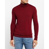 Solid Merino Wool Turtleneck Sweater Red Men's XL