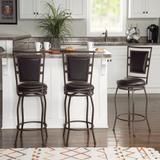 Townsend Three Piece Adjustable Stool Set by Linon Home Décor in Brown