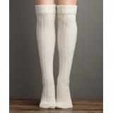 Lemon Legwear Women's Socks WHTSN - White Crimped Boucle Over-the-Knee Socks - Women