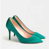 J. Crew Shoes | J.Crew Collection Nwt Elsie Pumps In Satin With Glitter Sole Size 10 | Color: Green | Size: 10