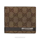 Gucci Bags | Gucci Gg Canvas Money Clip Bifold Wallet - Brown | Color: Brown | Size: Os