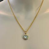 Coach Jewelry | Coach Gold Bezel Set Zircon Pendant 18k/.925 Sterling Silver Necklace | Color: Gold | Size: Necklace Measures 18” In Length