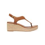 Women's Laney Leather Espadrille Thong Sandals - Luggage - Size 10