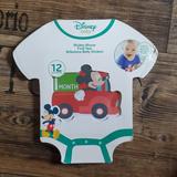 Disney Other | Disney Baby, Mickey Mouse, First Year, Milestone Belly Stickers, Nip | Color: Green/Red | Size: Osbb