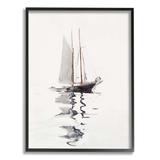 Stupell Industries Canvases Off-White - Gray & White Tranquil Sailboat Wall Art