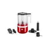 Cordless 5-Cup Food Chopper With Multi-Purpose Blade & Whisk Accessory - Empire Red