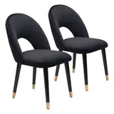 Miami Dining Chair 2-piece Set, Black
