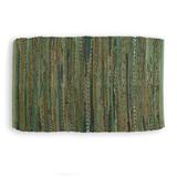 Multi Olive Green Rag Rug 50X80Cm by DII in Green