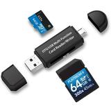 USB SD Card Reader TSV Micro USB 2.0 OTG Adapter Memory Card Reader for SD/Micro SD/TF/SDXC/SDHC/MMC/RS-MMC/Microsdhc/Microsdxc Camera Flash Card Reader Support Windows Linux Mac OS Android
