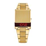 Bulova Men's Digital Archive Computron Gold-Tone Stainless Steel Bracelet Watch 31.1x40.3mm