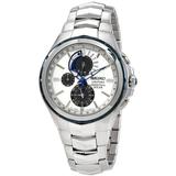 Seiko Coutura Perpetual Alarm Quartz Silver Dial Men s Watch SSC787