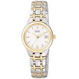 Citizen Women's Eco-Drive Two Tone Stainless Steel Bracelet Watch 25mm EW1264-50A