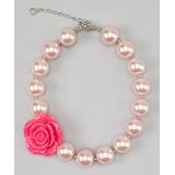 Whitney Elizabeth Girls' Necklaces pink - Pink & Hot Pink Rose Imitation Pearl Necklace