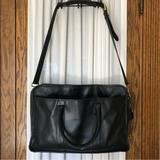 Coach Bags | Coach Black Leather Convertable Shoulder Bag | Color: Black | Size: 16 X 12