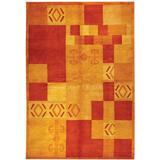 Red/White Area Rug - Safavieh Tibetan TB112A Rust/Ivory Contemporary Rug in Red/White, Size 0.25 D in | Wayfair TB112A-6
