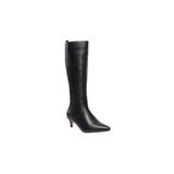 H By Halston Women's Palma Tall Kitten Heel Knee High Boots 6 Black Medium