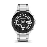 Yes Men's Police Day-Date Watch, Silver