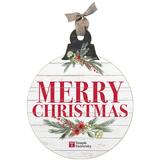 Temple Owls 20'' x 24'' Merry Christmas Ornament Sign