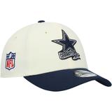 Youth New Era Cream/Navy Dallas Cowboys 2022 Sideline Two-Tone 39THIRTY Flex Hat