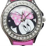 Disney Accessories | Disney Minnie Mouse Pink Watch - Sparkling Elegance With Minnie! | Color: Pink/Silver | Size: Os