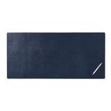 Dacasso Bonded Leather Desk Pad Metal in Blue, Size 0.08 H x 15.0 W x 32.0 D in | Wayfair P5049