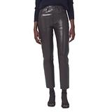 Citizens of Humanity Jolene High Rise Recycle Leather Straight Leg Jeans in Chocolate