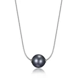 Maralux Sterling Silver Tahitian Cultured Black Pearl Necklace, Women's, Size: 18-20" ADJ
