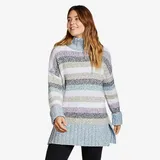 Eddie Bauer Women's Rest & Repeat Funnel-Neck Sweater - Stripe - Harbor - S