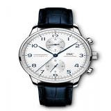 Iwc Portugieser Chronograph Stainless Steel 41mm Silver Watch Iw371605