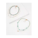 AEO Beaded Butterfly Necklace 4-Pack Women's Multi One Size