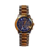 Michael Kors Accessories | Michael Kors Mk6156 Two-Tone & Navy Chronograph Watch | Color: Blue/Silver | Size: Os