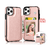 Tekcoo Wallet Case with Card Holder for iPhone 11 12 13 Pro Max Wallet Premium PU Leather Kickstand Card Slots Double Magnetic Clasp and Durable Shockproof Cover -Rose Gold