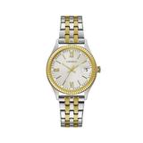 Caravelle Designed By Bulova Women s Coin Edge Two Tone Dress Watch 45M112 32mm