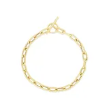 Belk & Co 14Ky Toggle Paperclip Bracelet, Yellow