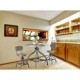 Latitude Run® Baichwal 2 - Person Solid Oak Dining Set Wood/Metal in Brown/Gray | Wayfair E3404DBBC17A402E9F665D620B90C40E