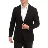 Kenneth Cole Reaction Men's Single Breasted Black Text Knit Sport Coat, 40