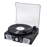 Victor Lakeshore Decorative Record Player in Black/Gray, Size 4.8 H x 12.9 W x 12.4 D in | Wayfair VHRP-1100-BK